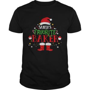 Santas Favorite Baker Merry Christmas shirt