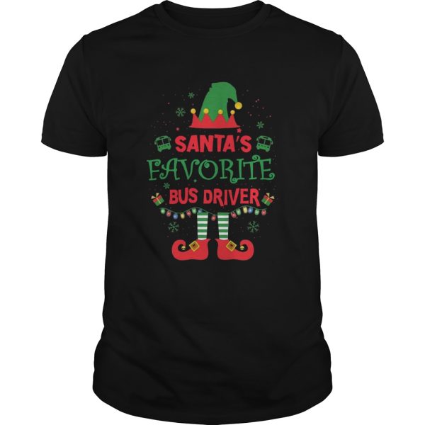 Santas Favorite Bus Driver ELF Ugly Sweater Christmas shirt