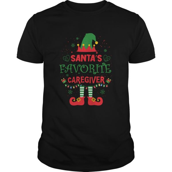 Santas Favorite Caregiver Merry Christmas shirt
