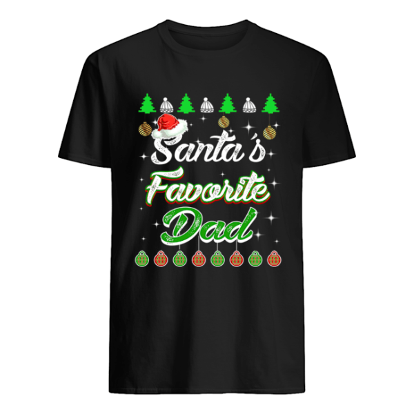 Santa’s Favorite Dad Awesome Christmas T-Shirt