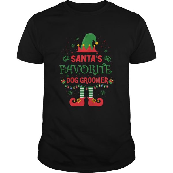 Santas Favorite Dog Groomer Merry Christmas shirt