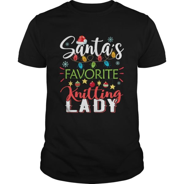 Santas Favorite Knitting Lady Xmas Light Santa Hat Christmas Gift Santas Favorite Knitting Ladys