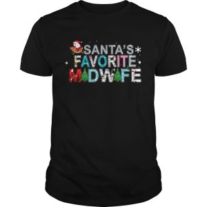 Santas Favorite Midwife Merry Christmas shirt