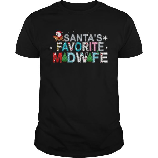 Santas Favorite Midwife Merry Christmas shirt
