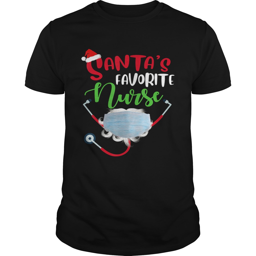 Santas Favorite Nurse Mask Quarantine Christmas 2020 shirt Santas Favorite Nurse Mask Quarantine Christmas 2020 shirt