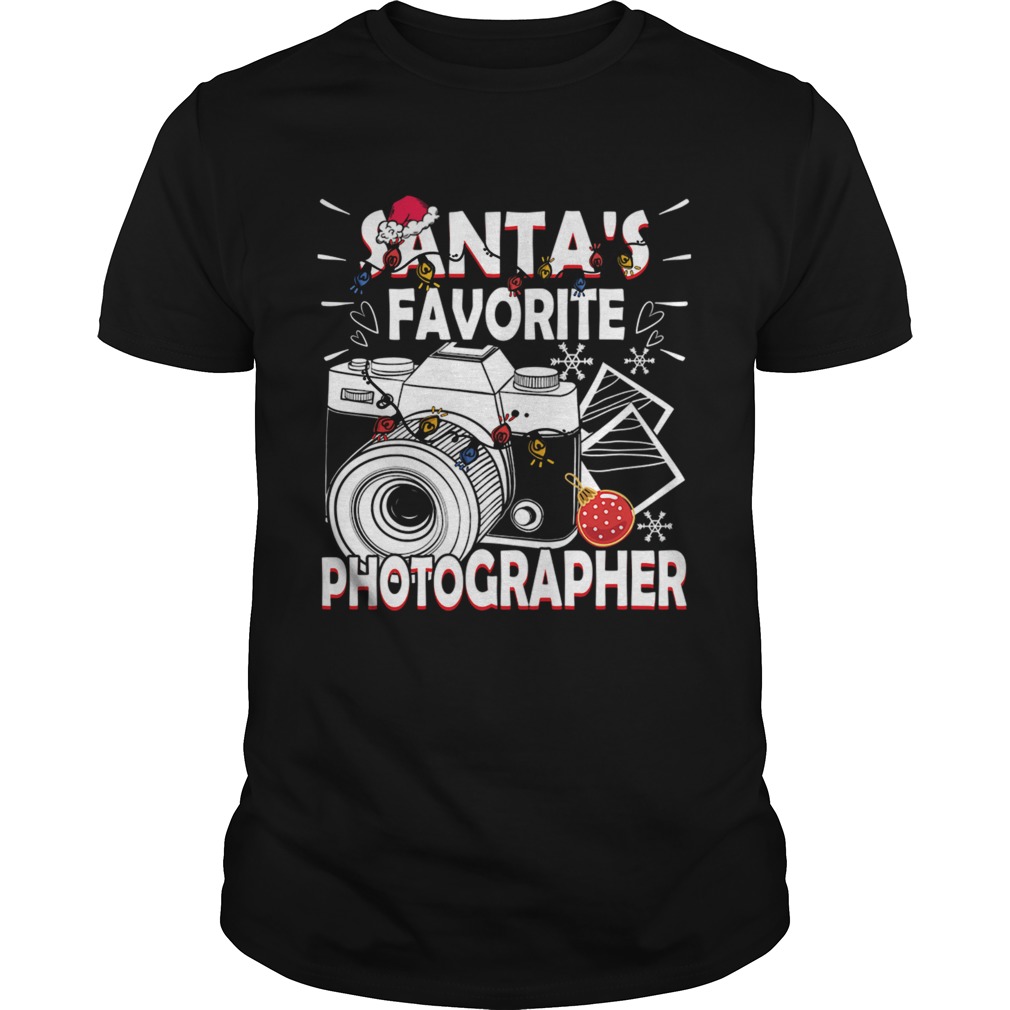 Santas Favorite Photographer Christmas Gift shirt Santas Favorite Photographer Christmas Gift shirt