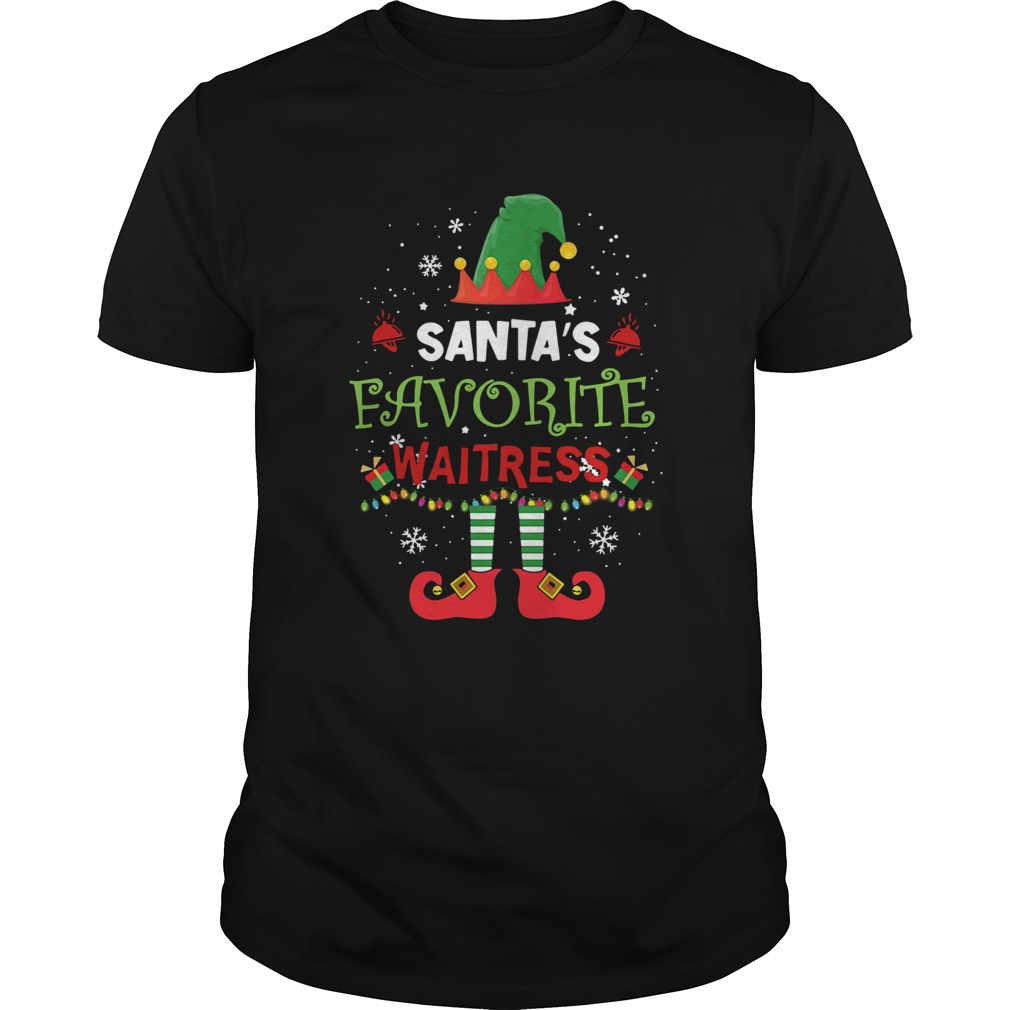 Santa's Favorite Waitress ELF Christmas shirt Santa's Favorite Waitress ELF Christmas shirt