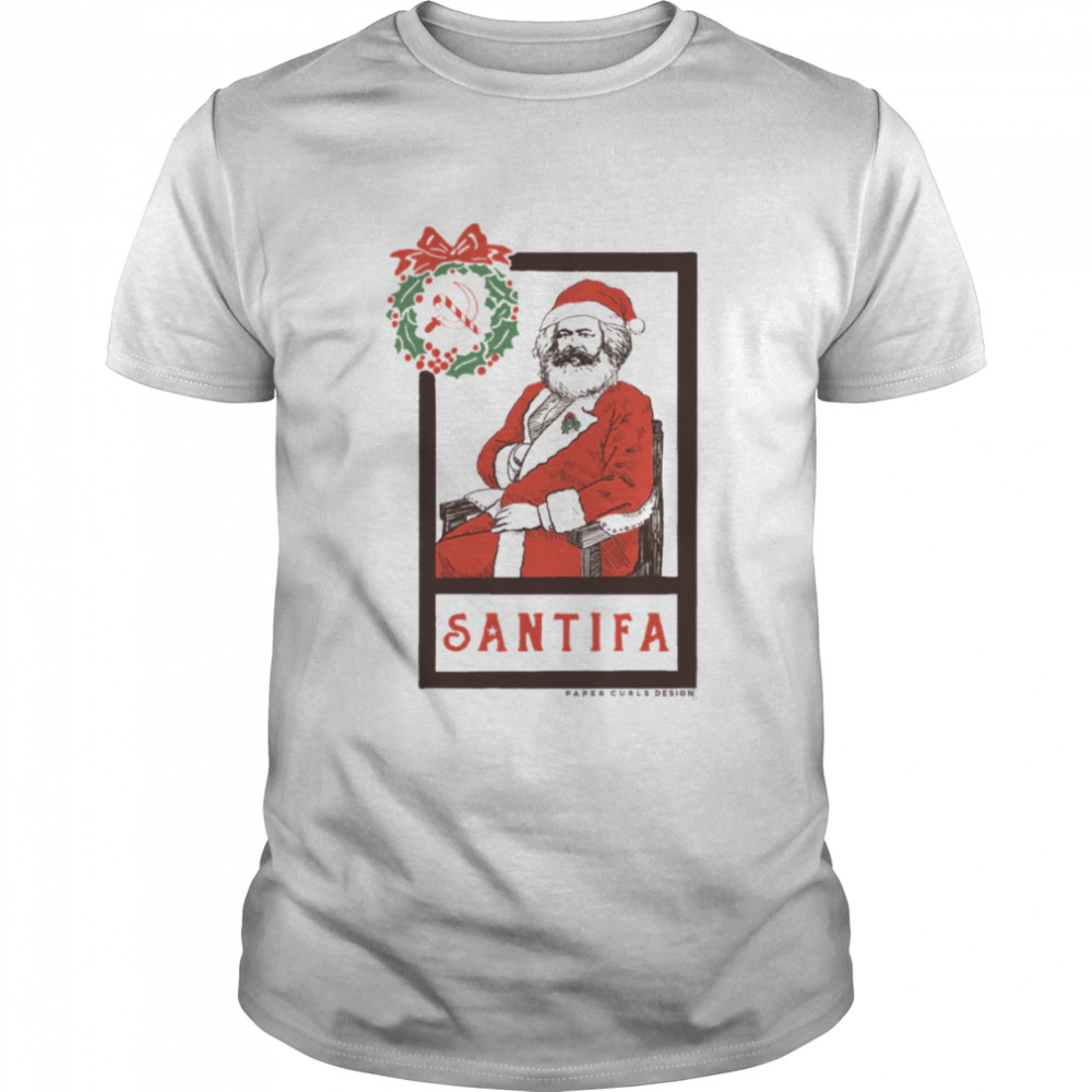 Santifa Funny Santa Art Christmas shirt Santifa Funny Santa Art Christmas shirt