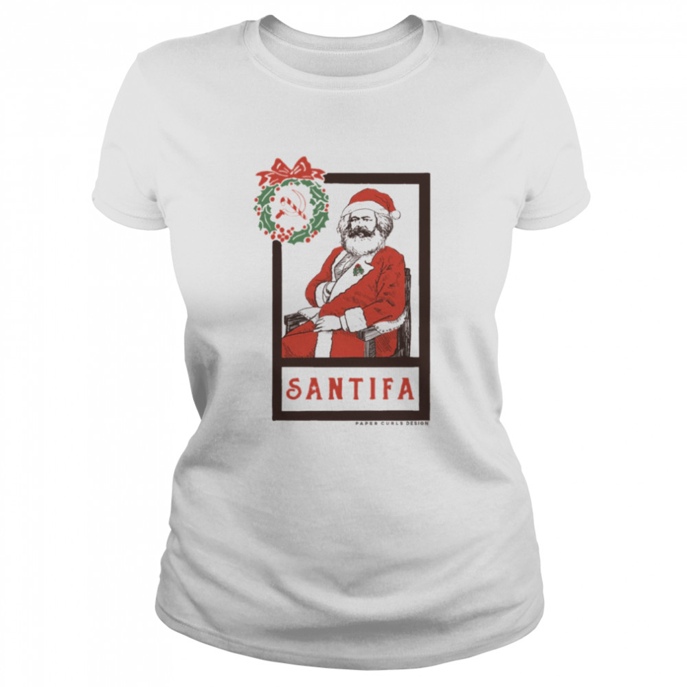 Santifa Funny Santa Art Christmas shirt Santifa Funny Santa Art Christmas shirt