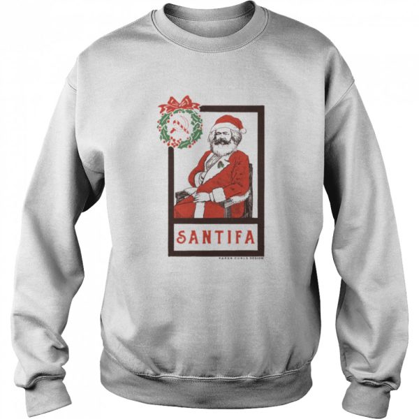 Santifa Funny Santa Art Christmas shirt