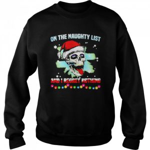 Satan Skull On The Naughty List And I Regret Nothing Sweatshirt 4