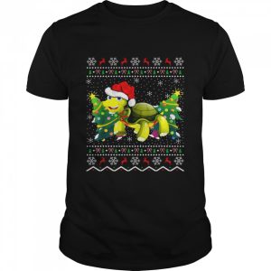Sea Turtle Animal Matching Ugly Turtle Christmas Shirt