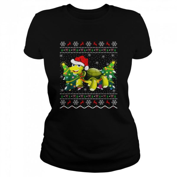 Sea Turtle Animal Matching Ugly Turtle Christmas Shirt