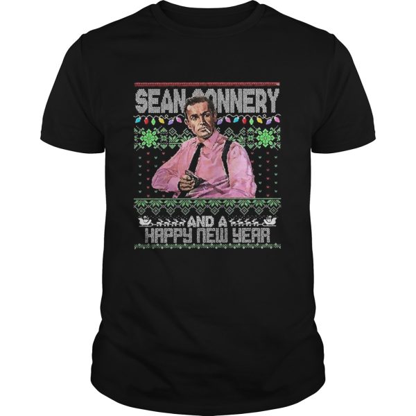 Sean Connery And A Happy New Year Ugly Christmas shirt
