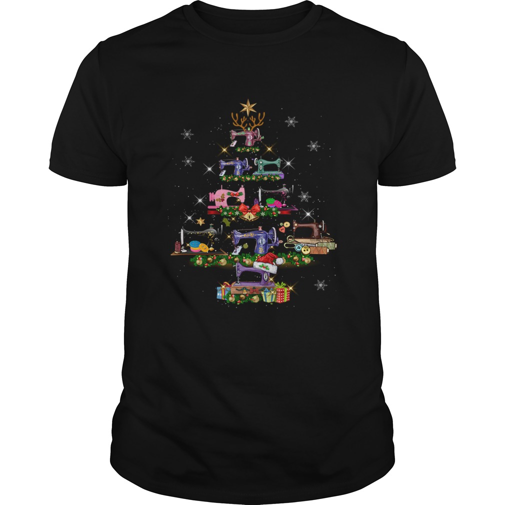Sewing Christmas Tree Tee Quilting Lovers Sewer shirt Sewing Christmas Tree Tee Quilting Lovers Sewer shirt