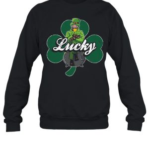 Shamrock Lucky leprechaun Bernie Sanders Smitten Mittens shirt 4