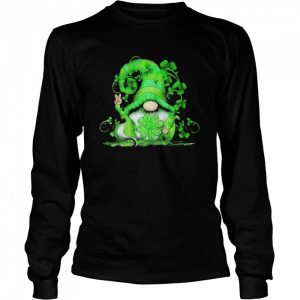Shamrock V Sign Gnome Patrick's Day Shirt 3
