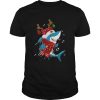 Shark Reindeer In Santa Hat Christmas shirt