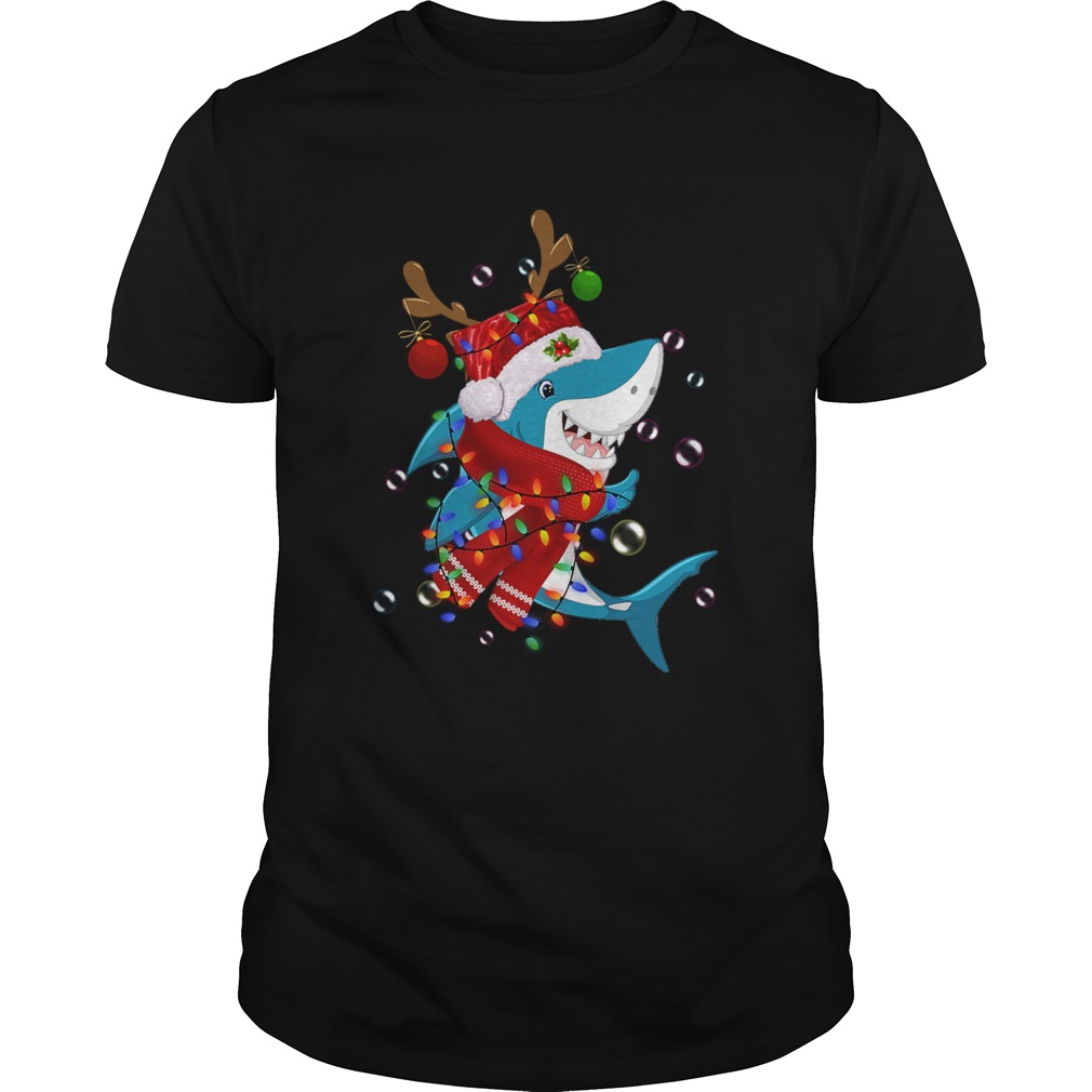 Shark Reindeer In Santa Hat Christmas shirt Shark Reindeer In Santa Hat Christmas shirt