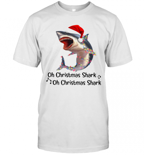 Shark Santa Light Oh Christmas Shart Oh Christmas Shark T-Shirt Shark Santa Light Oh Christmas Shart Oh Christmas Shark T-Shirt