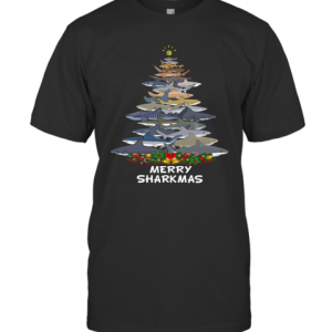 Sharks Tree Merry Sharkmas T-Shirt