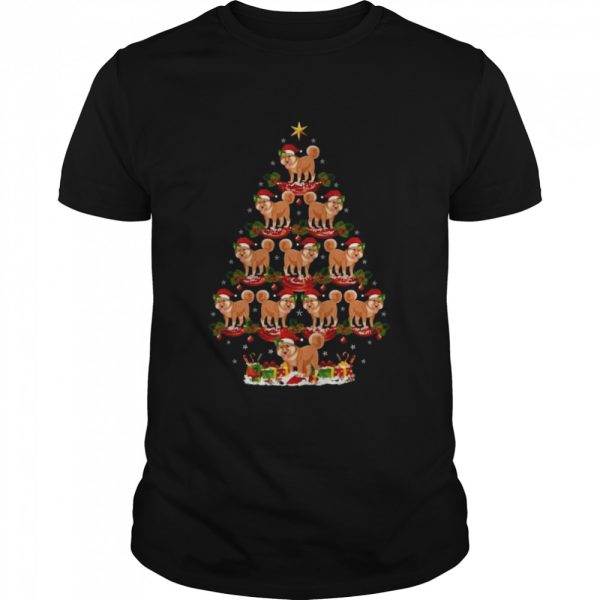 Shiba Inu Dog Xmas Tree Lighting Christmas Tree Shirt