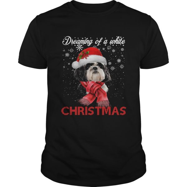 Shih tzu a white christmas Crewneck shirt