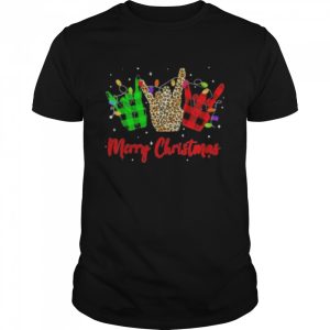 Sign Language Light Merry Christmas shirt