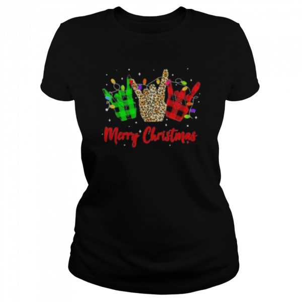 Sign Language Light Merry Christmas shirt