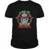 Skull Santa Claus I Do It For The Hos Merry Christmas shirt