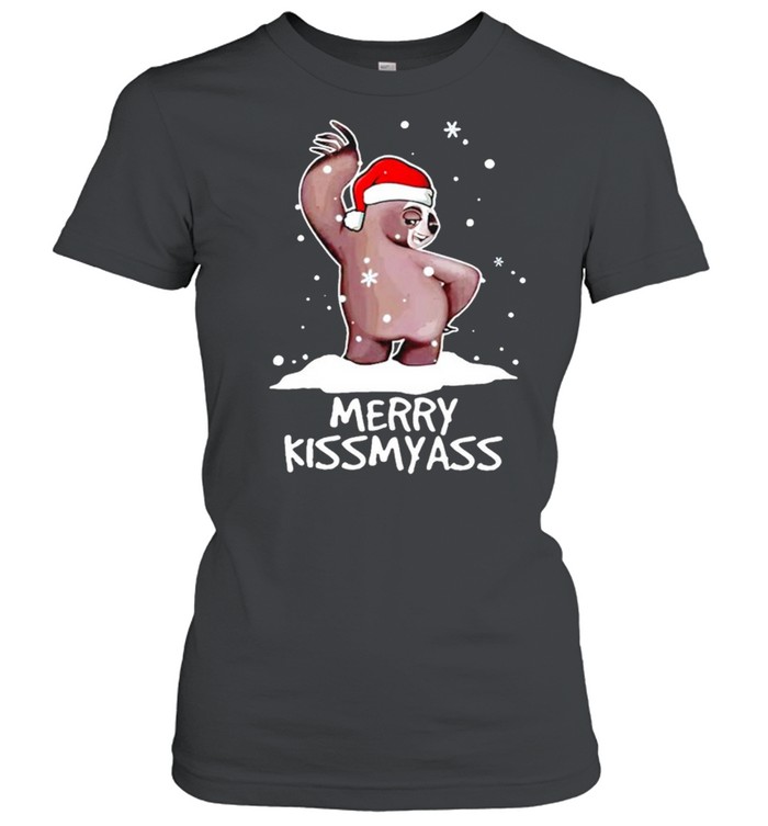 Sloth Merry Christmas Kissmyass funny shirt Sloth Merry Christmas Kissmyass funny shirt