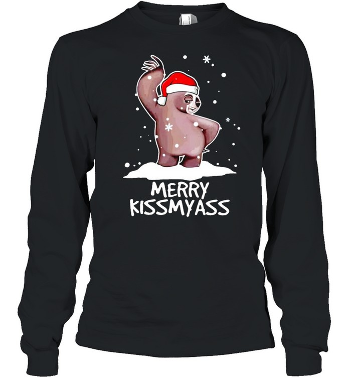 Sloth Merry Christmas Kissmyass funny shirt Sloth Merry Christmas Kissmyass funny shirt