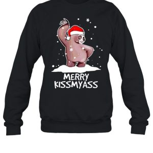 Sloth Merry Christmas Kissmyass funny shirt 4