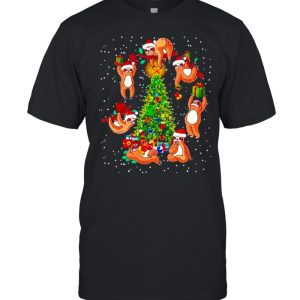 Sloth around Christmas tree shirt