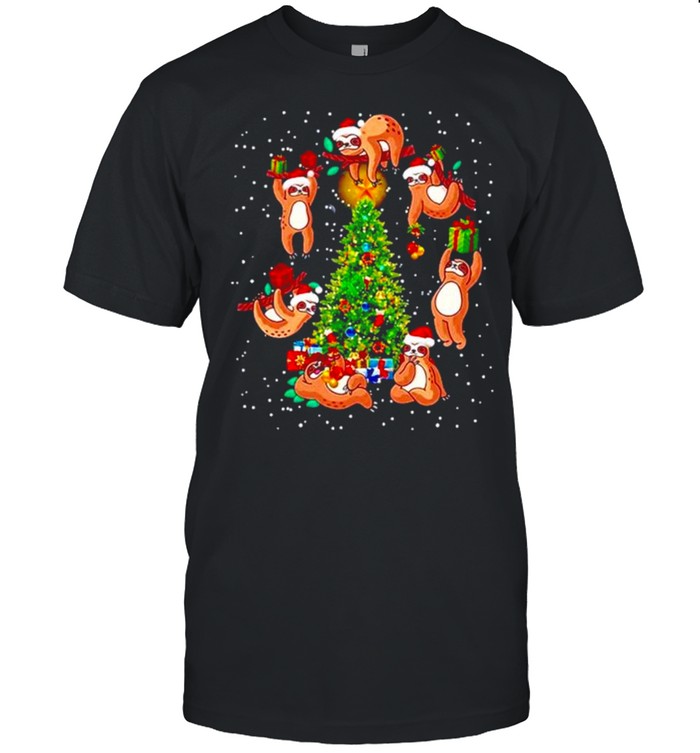 Sloth around Christmas tree shirt Sloth around Christmas tree shirt