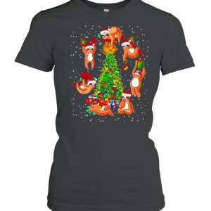Sloth around Christmas tree shirt