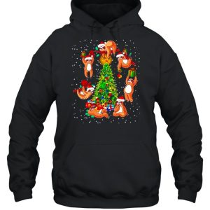 Sloth around Christmas tree shirt 5