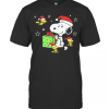 Snoopy And Woodstock Merry Christmas Stars T-Shirt