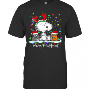 Snoopy Cat Merry Fluffmas Christmas T-Shirt