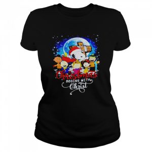 Snoopy Christmas Begins With Christ shirt