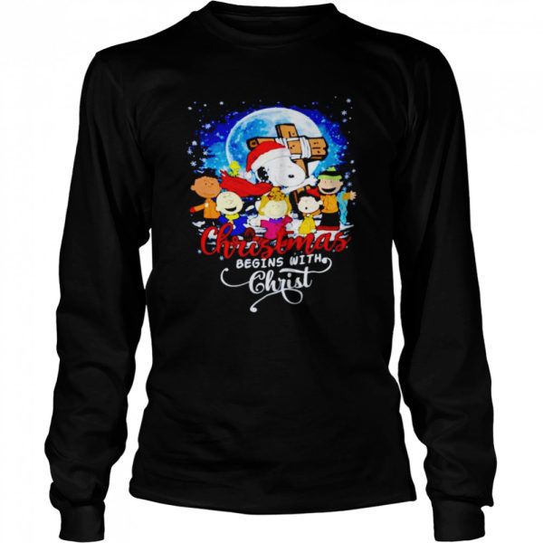 Snoopy Christmas Begins With Christ shirt
