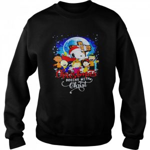 Snoopy Christmas Begins With Christ shirt 4