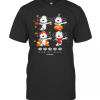 Snoopy Christmas Loading Fall Leaves Map T-Shirt