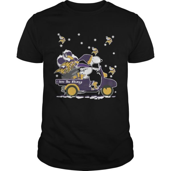 Snoopy I Love The Minnesota Vikings Christmas shirt