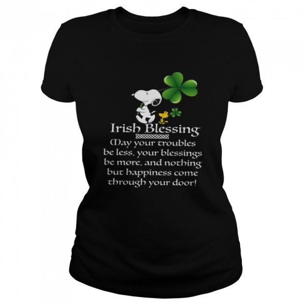Snoopy Irish Blessing may your trouble less shirt