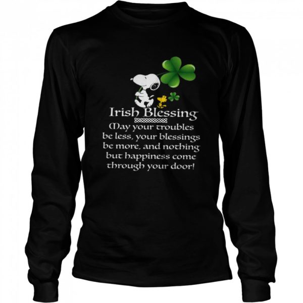Snoopy Irish Blessing may your trouble less shirt