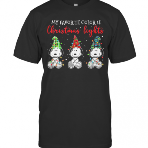 Snoopy My Favorite Color Is Christmas Lights T-Shirt