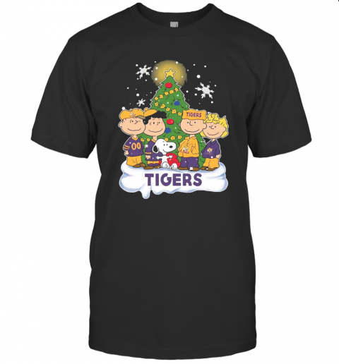 Snoopy The Peanuts LSU Tigers Christmas T-Shirt Snoopy The Peanuts LSU Tigers Christmas T-Shirt