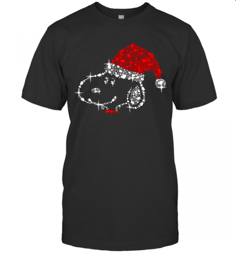 Snoopy Wear Santa Hat Sparkling Diamond Christmas T-Shirt Snoopy Wear Santa Hat Sparkling Diamond Christmas T-Shirt
