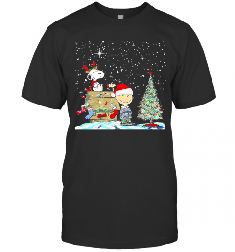 Snoopy Woodstock And Charlie Brown Christmas T-Shirt Snoopy Woodstock And Charlie Brown Christmas T-Shirt